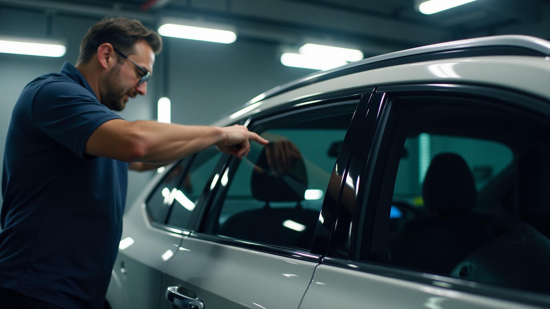 Professional window tinting installation in Singapore